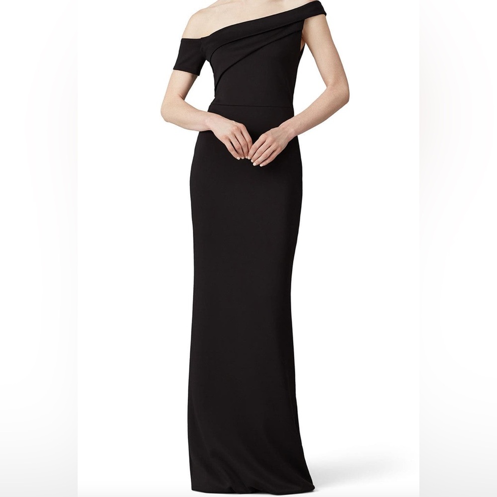 Black off the shoulder gown
